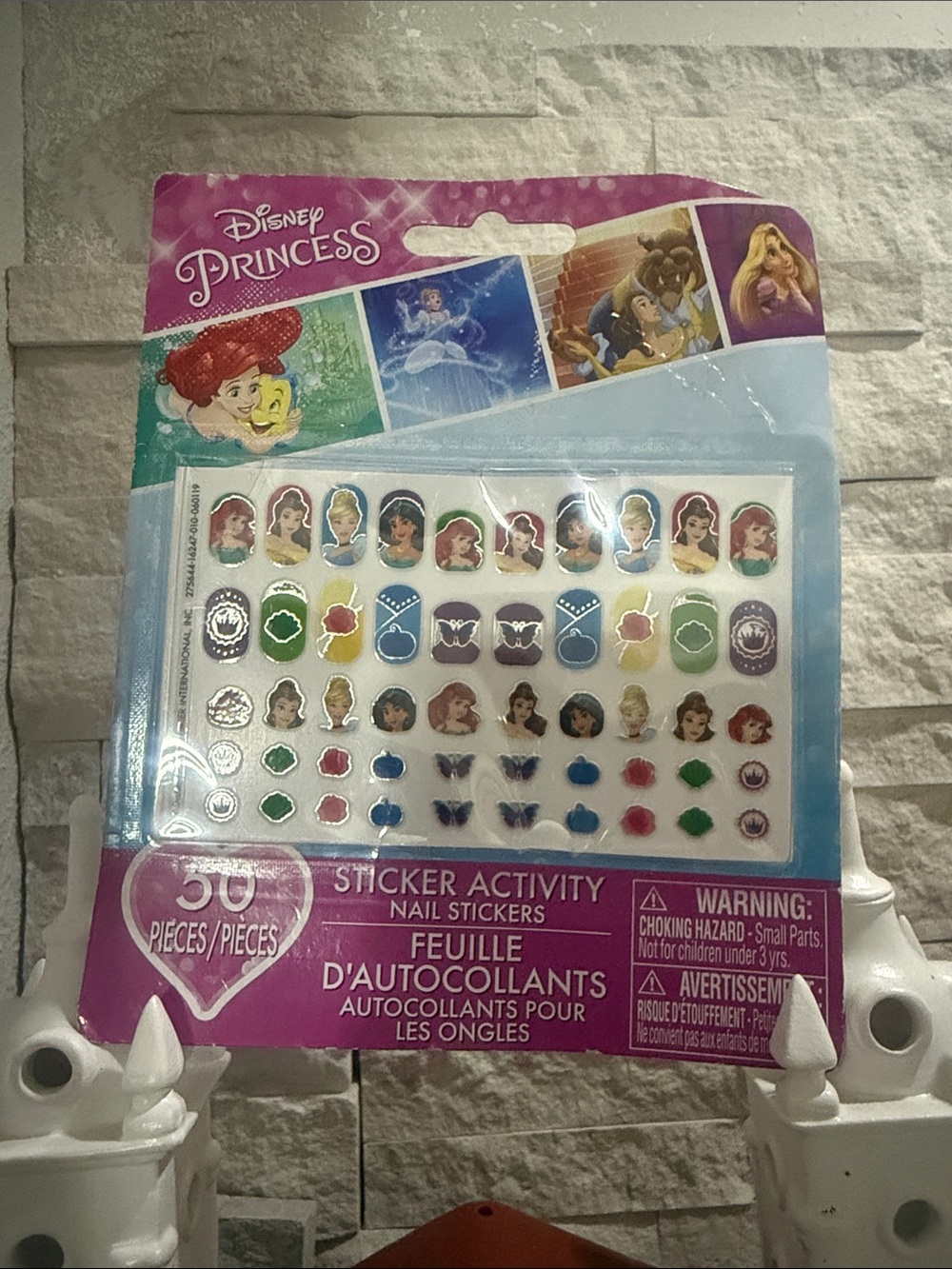 Disney Princess Nail Sticker Set - Pink, Blue & Purple